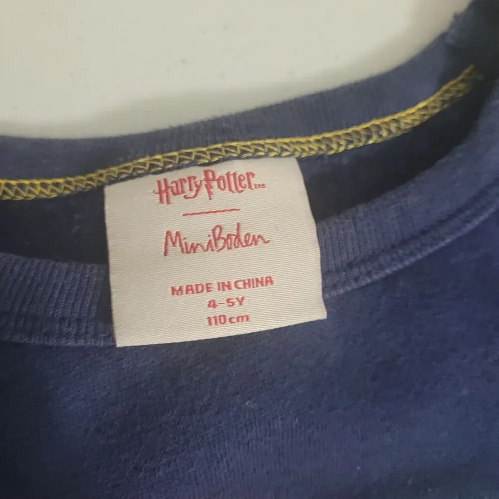 Harry Potter MiniBoden size 4-5Y child youth toddler unisex pullover blue